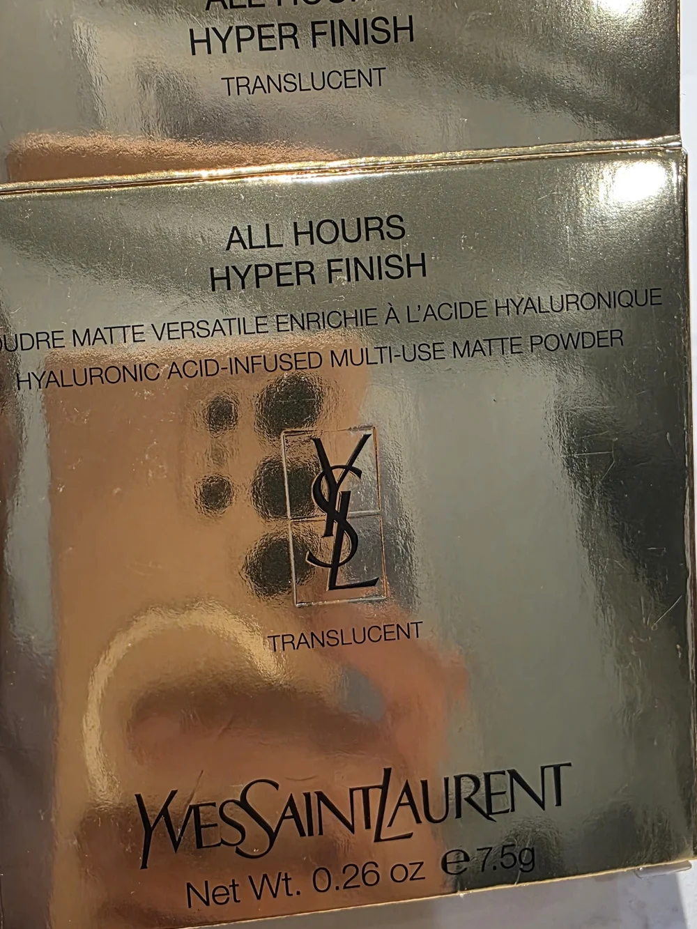 Yves Saint Laurent All Hours Hyper Finish Translucent Matte Powder.